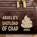 Custom Engraved Leather Toiletry Bag - Personalized Birthday Gifts For Dad, Grandpa - Love Passed From Heart To Heart