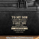 Custom Engraved Leather Toiletry Bag - Personalized Birthday Gifts For Son - Carry What Matters