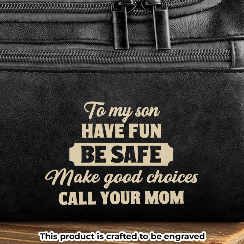 Custom Engraved Leather Toiletry Bag - Personalized Birthday Gifts For Son, Grandson - You Make Us Proud