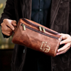 Custom Engraved Leather Toiletry Bag - Personalized  Christmas Birthday American Football Gifts For Football Lovers, Sports Fans, Sports Lovers - Keep Your Gear Game Strong