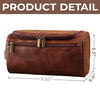 Custom Engraved Leather Toiletry Bag - Personalized  Christmas Birthday American Football Gifts For Football Lovers, Sports Fans, Sports Lovers - Keep Your Gear Game Strong