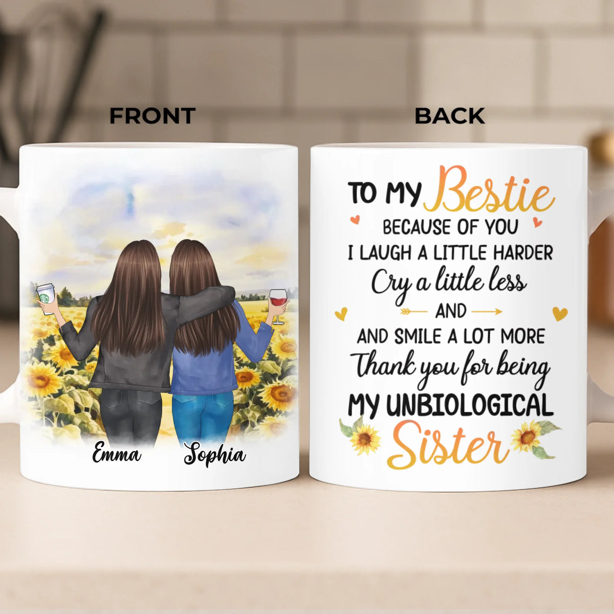 Custom Mug - Personalized Best Friend Birthday Gifts For Women, Besties, Sisters, BFF - We Get It All