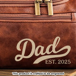 Custom Engraved Leather Toiletry Bag - Personalized Birthday Gifts For Dad - Strong Roots Gentle Hearts