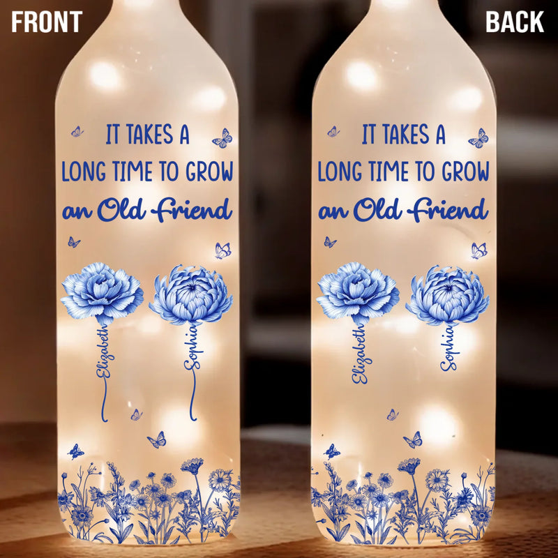 Custom Bottle Lamp - Personalized Best Friend Birthday Gifts For Women - A True Friend Is A Treasure