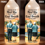 Custom Bottle Lamp - Personalized Anniversary Wedding Gifts For Couple, Husband, Wife - Together From First Kiss To Always