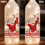 You Make My Heart Smile - Couple Personalized Custom Bottle Lamp - Gift For Husband Wife, Anniversary