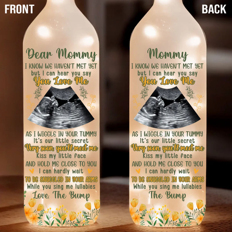 Custom Photo I Can Hear You Say You Love Me - Family Personalized Custom Bottle Lamp - Baby Shower Gift, Gift For First Mom