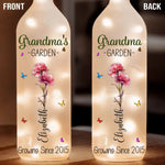 Grandma Plants Wisdom, Mom Nurtures Love And We Bloom - Family Personalized Custom Bottle Lamp - Gift For Mom, Grandma