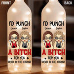 Besties, One Soul In Two Bodies - Bestie Personalized Custom Bottle Lamp - Gift For Best Friends, BFF, Sisters