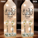 Custom Bottle Lamp - Personalized Best Friend Birthday Gifts For Best Friends, BFF, Sisters - Friendship That Grows With Time