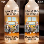 Custom Bottle Lamp - Personalized Anniversary Wedding Gifts For Husband And Wife, Him And Her - Cherished Moments From Start To End