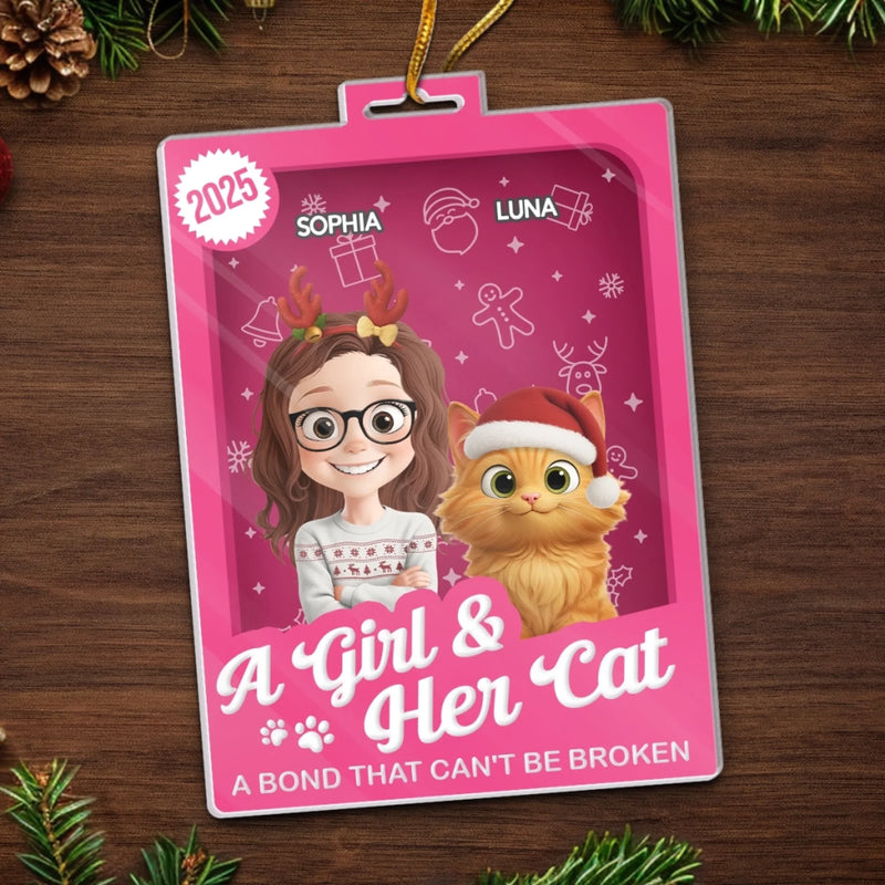 Custom Toy Box Acrylic Ornament - Personalized Christmas Birthday Gifts For Cat Lovers, Cat Mom And Dad - All I Want For Christmas Is Meow