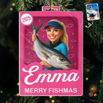 Custom Photo Toy Box Acrylic Ornament - Personalized Christmas Birthday Fishing Gifts For Fisherman - Merry Fishmas, Ya Filthy Angler