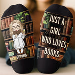 Custom Crew Socks - Personalized Bookish Gifts For Book Lovers, Women, Readers - Socks Off, Story On