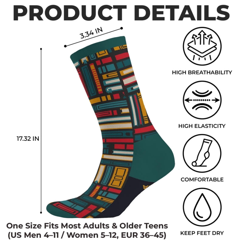 Custom Crew Socks - Personalized Bookish Gifts For Book Lovers, Women, Readers - Socks Off, Story On