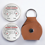 Custom Long Distance Pocket Hug - Personalized Birthday Gifts For Mom, Dad - Love Knows No State Lines