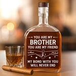 Custom Whiskey Bottle - Personalized Birthday Gifts For Brother, Sister, Best Friends - Adventures Shared From Day One