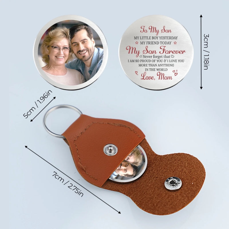 Custom Photo Pocket Hug - Personalized Birthday Gifts For Mom, Dad, Son - Home Is Wherever You Are