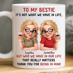 Custom Mug - Personalized Best Friend Birthday Gifts For Women, Besties, Sisters, BFF - Better Together Always