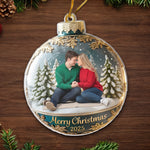 Custom Photo Acrylic Ornament - Personalized Anniversary Christmas Wedding Gifts For Husband And Wife, Him And Her - Every Snowflake Reminds Me Of You