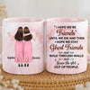 Custom 11oz Pink Marble Mug - Personalized Best Friend Birthday Gifts For Women, Besties, Sisters, BFF - Together We Shine Brighter