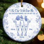 Custom Ceramic Ornament - Personalized Best Friend Christmas Birthday Gifts For Women, Besties, Sisters, BFF - You Make My Days Glow