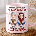 Custom 11oz Pink Marble Mug - Personalized Birthday Gifts For Mom, Daughter - Blessed To Have You