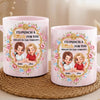 Custom 11oz Pink Marble Mug - Personalized Best Friend Birthday Gifts For Women, Besties, Sisters, BFF - Congrat On Being My Besties