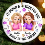 Custom Ceramic Ornament - Personalized Best Friend Birthday Gifts For Women, Besties, Sisters, BFF - Partners In Shine