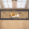 Custom Runner Rug - Personalized Birthday Gifts For Dog Lovers, Dog Dad And Mom - Shh… Happy Pets Napping