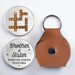 Custom Scrabble Pocket Hug - Personalized Birthday Gifts For Brother, Sister - Forever Linked Together