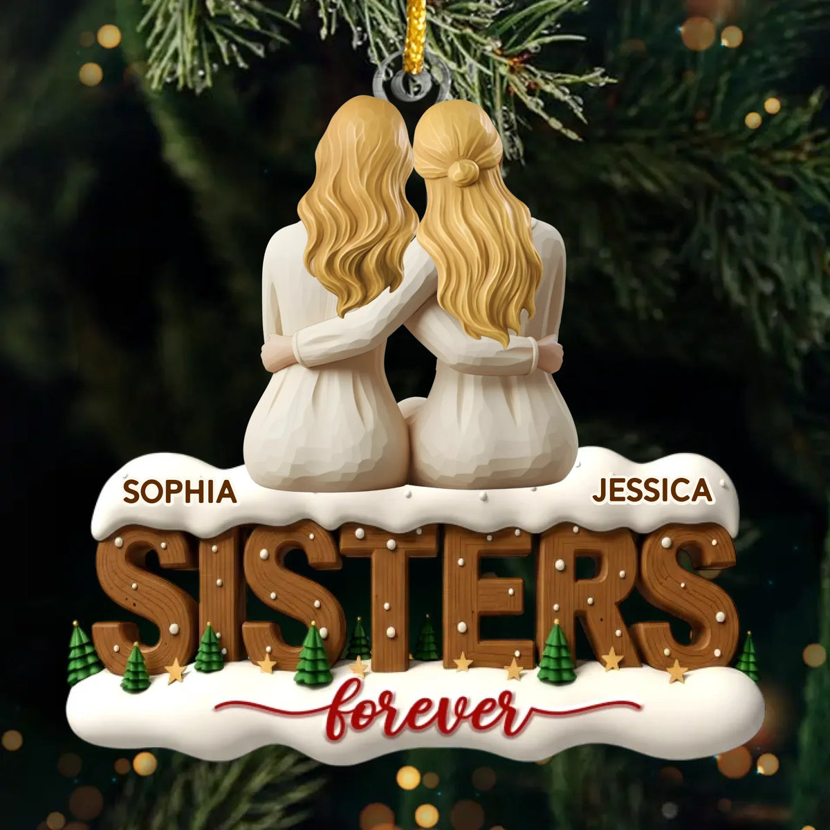 Custom Acrylic Ornament - Personalized Best Friend Christmas Birthday Gifts For Women, Besties, Sisters, BFF - You Make Every Day Magic