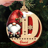 Custom Gnome Double Layer Wooden Ornament - Personalized Christmas Birthday Gifts For Mom, Dad, Brother, Sister, Kids - Moments Together Forever Treasured
