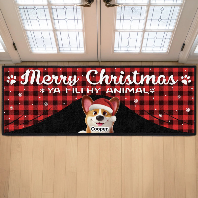 Custom Runner Rug - Personalized Christmas Birthday Gifts For Dog Cat Lovers, Dog Dad And Mom, Cat Owners - Home Of Happy Paws