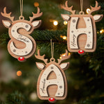 Custom Double Layer Wooden Ornament - Personalized Christmas Birthday Gifts For Mom, Dad, Kids - Letters of Joy Memories of Love