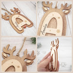 Custom Double Layer Wooden Ornament - Personalized Christmas Birthday Gifts For Mom, Dad, Kids - Letters of Joy Memories of Love