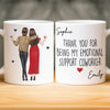 Custom Mug - Personalized Funny Gifts For Coworker, Work Bestie - Running On Caffeine And Gossip