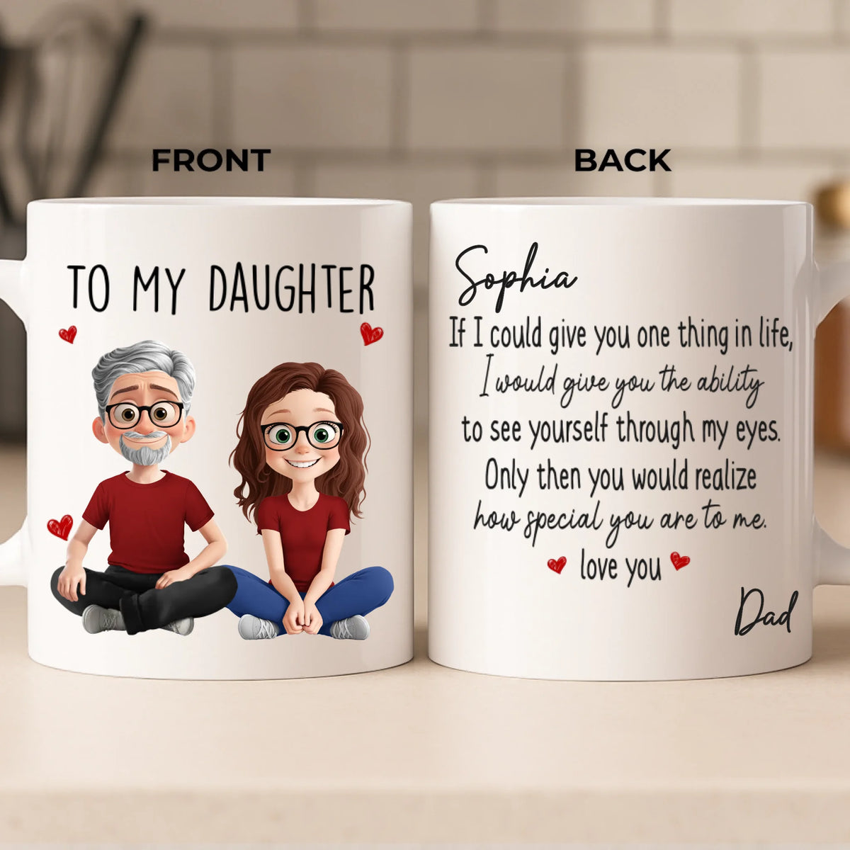 Custom Mug - Personalized Birthday Gifts For Mom, Dad, Son, Daughter - Proud Of You Every Day