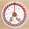 Custom Crochet Snowman Tree Skirt - Personalized Christmas Birthday Gifts For Mom, Dad, Brother, Sister, Kids - Our Christmas Our Story