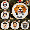 Custom Photo Embroidered Ornament - Personalized Christmas Birthday Gifts For Mom, Dad, Brother, Sister, Kids, Dog Cat Lovers - Love Is Furry And Endless