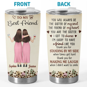 Custom Tumbler - Personalized Best Friend Birthday Gifts For Women, Besties, Sisters, BFF - Besties Fuel Each Other