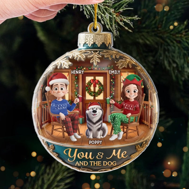 Custom Acrylic Ornament - Personalized Anniversary Christmas Wedding Gifts For Husband And Wife, Dog Cat Lovers - Life Is Better With A Wagging Tail