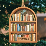 Custom Double Layer Wooden Ornament - Personalized Christmas Bookish Gifts For Book Lovers, Bookworms, Readers - A Library Made Of Memories