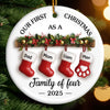 Custom Ceramic Ornament - Personalized Christmas Birthday Gifts For Mom, Dad, Brother, Sister, Kids - The Magic Lives Here