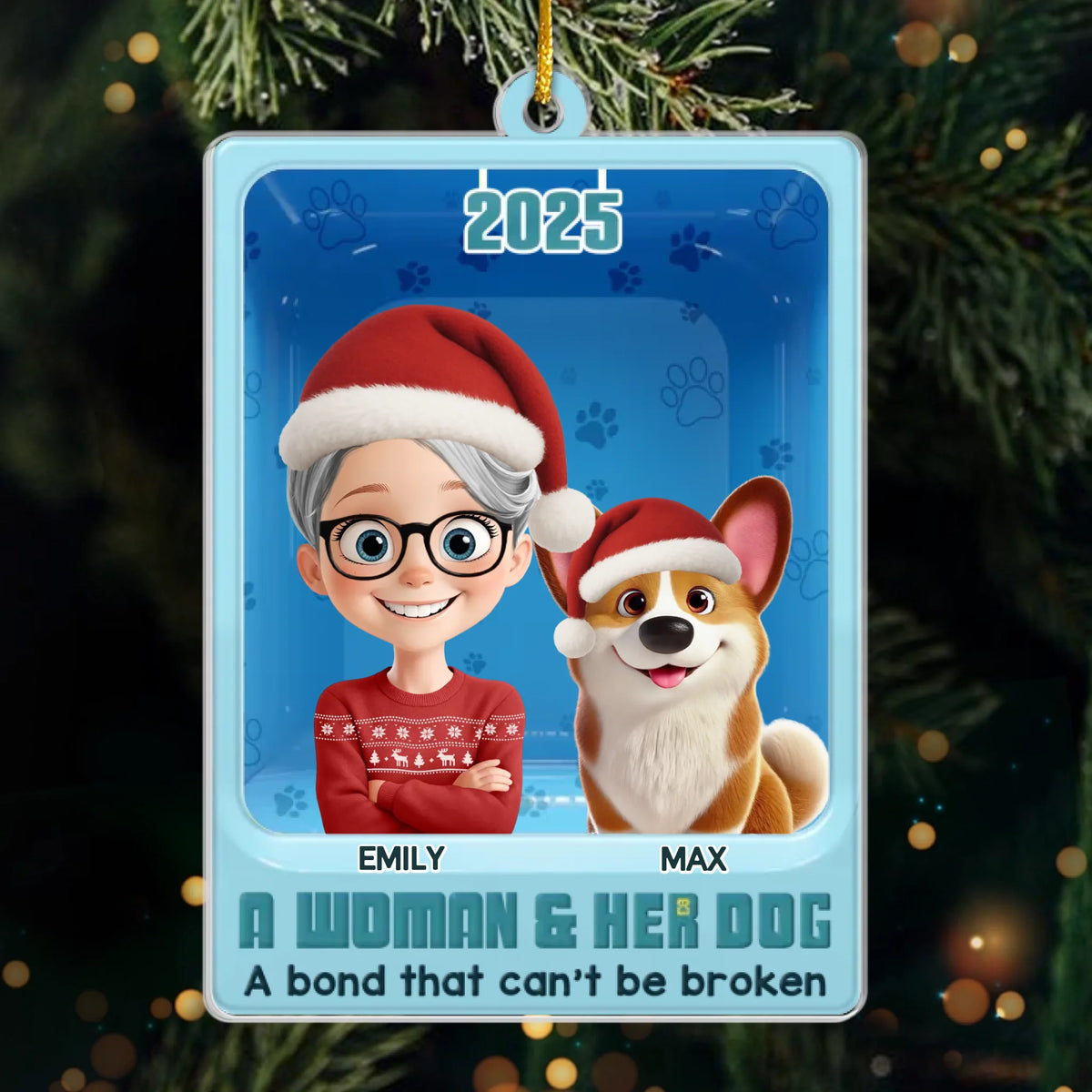 Custom Toy Box Acrylic Ornament - Personalized Christmas Birthday Gifts For Dog Lovers, Dog Dad And Mom - Messy But Adorable