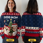 Custom Unisex Ugly Sweatshirt - Personalized  Christmas Birthday Gifts For Dog Lovers, Dog Dad And Mom - Festive Fur And Christmas Cheer