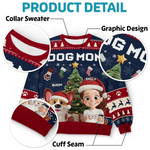 Custom Unisex Ugly Sweatshirt - Personalized  Christmas Birthday Gifts For Dog Lovers, Dog Dad And Mom - Festive Fur And Christmas Cheer