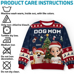 Custom Unisex Ugly Sweatshirt - Personalized  Christmas Birthday Gifts For Dog Lovers, Dog Dad And Mom - Festive Fur And Christmas Cheer