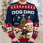 Custom Unisex Ugly Sweatshirt - Personalized  Christmas Birthday Gifts For Dog Lovers, Dog Dad And Mom - Festive Fur And Christmas Cheer