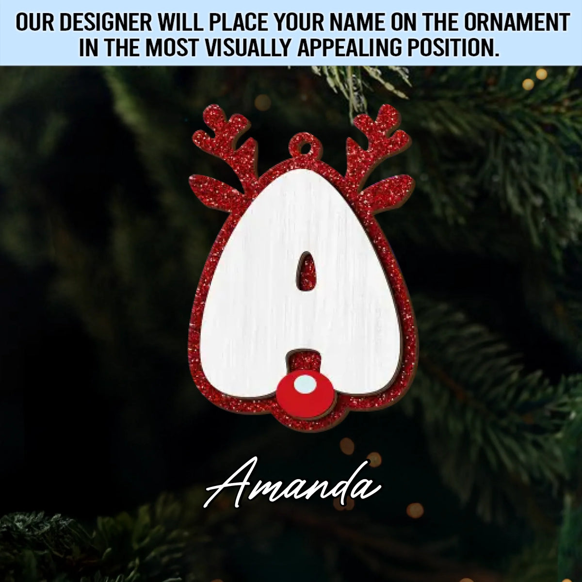 Custom Double Layer Wooden Ornament - Personalized Christmas Birthday Gifts For Mom, Dad, Kids - Family Makes Everything Bright